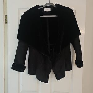 Velvet by Graham & Spencer Black Cape Jacket